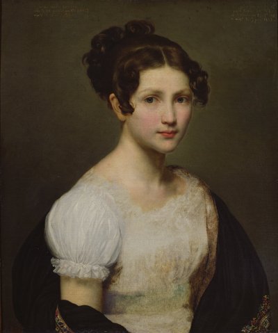 Portrait of Eugénie-Pamela Larivière, sister of the artist by Charles Philippe Lariviere